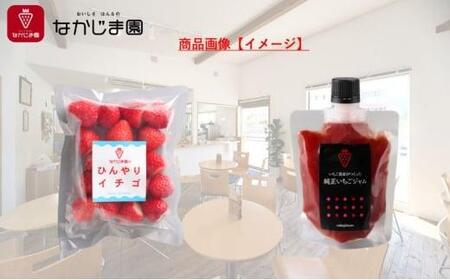ひんやりイチゴ セット (きらぴ香 冷凍苺 250g 4袋, 苺ジャム チューブ 170g 1個) 冷凍 なかじま園 自宅で かき氷 パフェ いちご 苺 国産 フルーツ くだもの