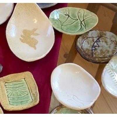 ふるさと納税 越生町 オリジナル豆皿　6点セット