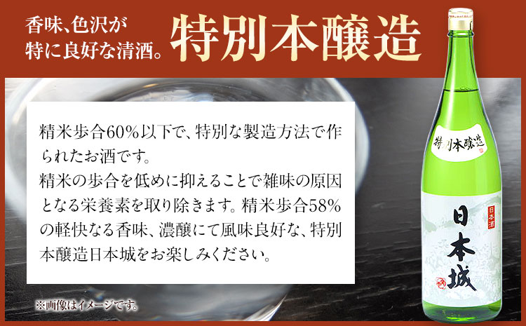 日本城吟醸純米酒と特別本醸造1.8L×2本2種セット厳選館《90日以内に出荷予定(土日祝除く)》酒吟醸純米酒特別本醸造飲み比べ3.6L---wsh_genngth_90d_22_21000_2p---