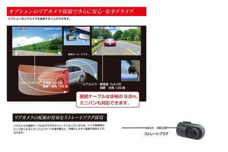 ドライブレコーダー 1カメラ 200万画素 FC-DR206SPLUSW (a37-007)