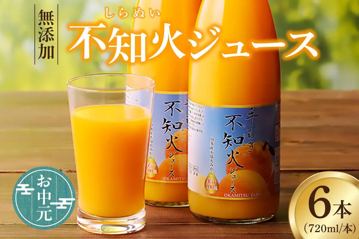 【お中元 外熨斗対応可能】知多市産不知火ジュース　6本