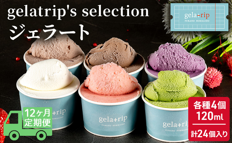 
≪12ヵ月定期便≫gelatrip's selection ジェラート24個BOX
