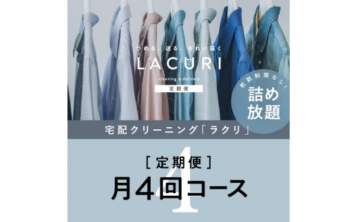 SCBJ-1.【宅配クリーニングの定期便】クリーニング《詰め放題》月４回コース　１年分(48回利用)