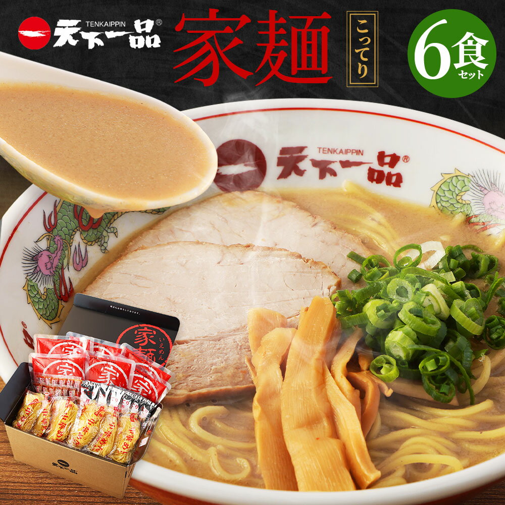 【ふるさと納税】【こってり】 ラーメン 天下一品 家麺 6食 セット（B-JB19） | ［ 京都 ラーメン 有名店 こってり 天下一品自慢の スープ おいしい 人気 おすすめ 簡単 便利 お取り寄せ セット あっさり ］