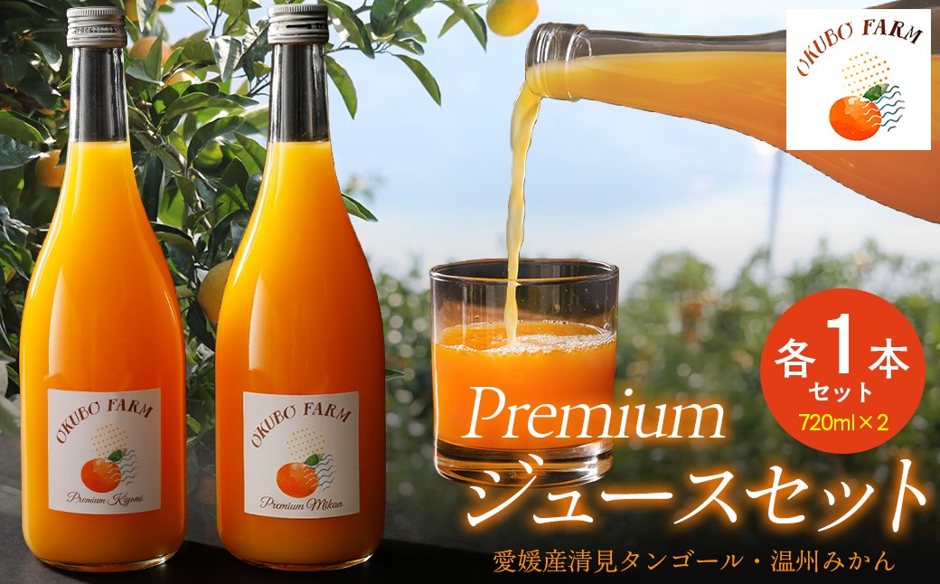 
                  Premium清見ジュース Premiumみかんジュース 各1本セット ※北海道・沖縄・離島への配送不可【 ふるさと納税 人気 おすすめ ランキング 柑橘 みかん ミカン フルーツ ジュース みかんジュース ミカンジュース オレンジジュース 清見 果物 OKUBO FARM 愛媛県 伊方町 送料無料 】IKTAT012
                
