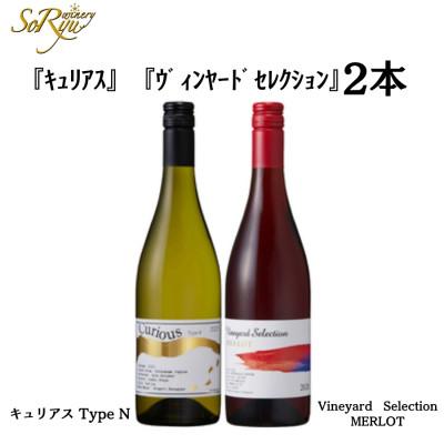 ふるさと納税 甲州市 蒼龍葡萄酒が贈る『キュリアス』『ヴィンヤードセレクション』赤白2本セット　B15695