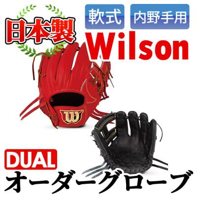 ふるさと納税 阿久根市 【軟式・内野手用DUAL】日本製野球グローブ Wilson軟式オーダーグローブ(1個)a-170-3