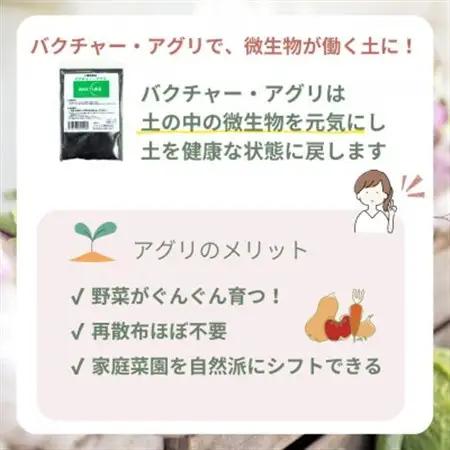 【微生物で土がよみがえる自然派土壌改良材】バクチャーアグリ60ml～家庭菜園用～【1668630】