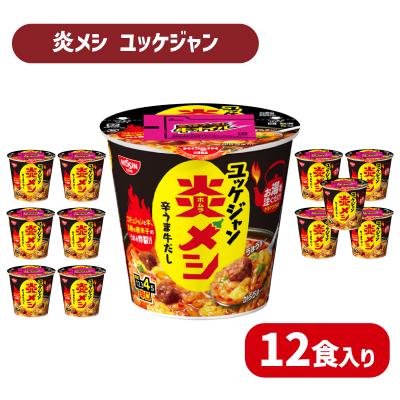 ふるさと納税 下関市 日清 炎メシ ユッケジャン 12食 インスタント 即席 JC009