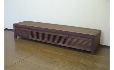 【HARKI テレビボード 180cm】 ウォールナット オイルフィニッシュ リモコン対応 無垢材のルーバー扉が印象的なテレビボード 家具 テレビ台 テレビボード TVボード AVボード 棚 リビング
