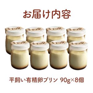 プリン 環の花 平飼い有精卵プリン 8個 【プリン】【ho1392】