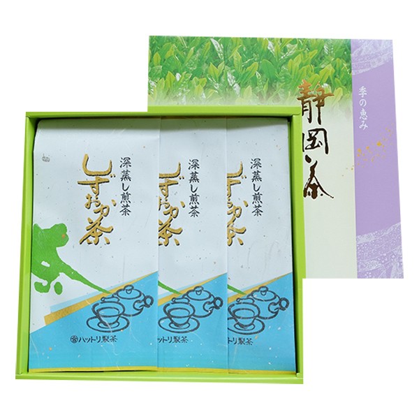 
            a10-024　深むし静岡茶 100g×3本箱入
          
