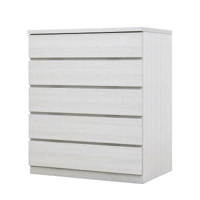 ふるさと納税 大川市 幅80-5段(奥行55cm)ホワイト色 クローゼットチェスト「フィット」大川家具【丸田木工】