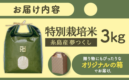 とくべつの中のとくべつ 特別栽培米 3kg 夢つくし 吉富町/(株)やました[BGBX001]