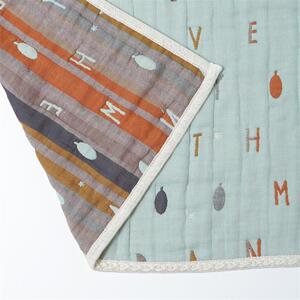 コットンとウールのいいとこ取り、大人用ふくふくガーゼケット_ミント（24251012）【G0583】