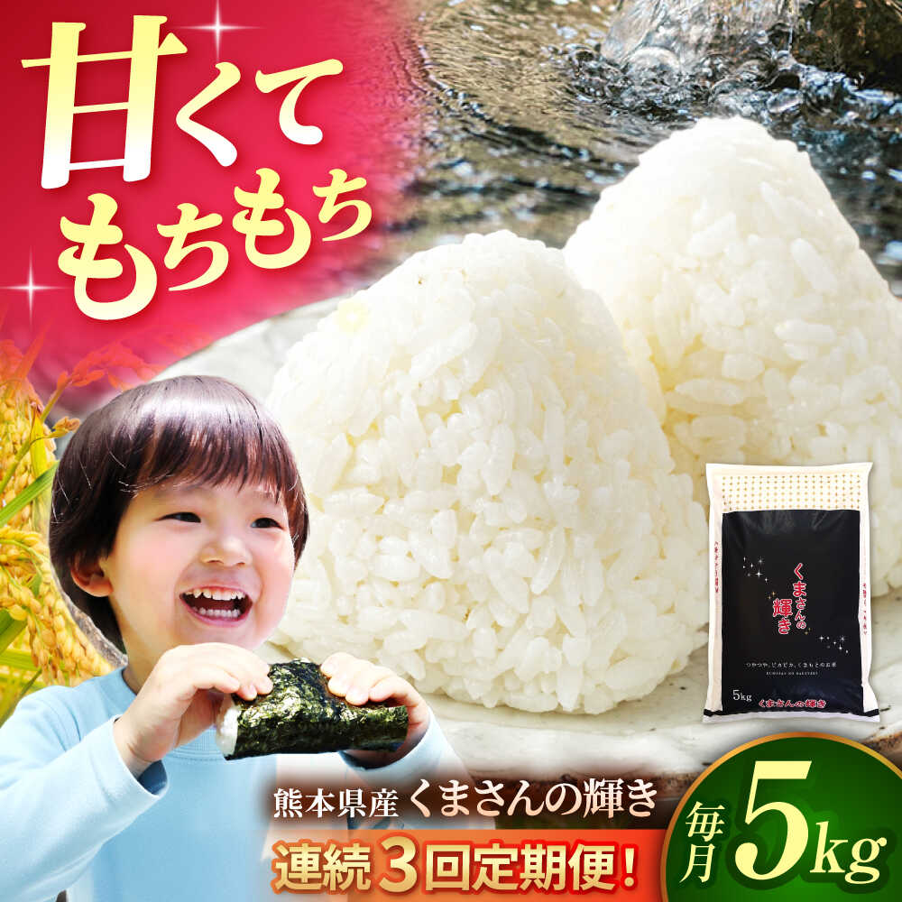 【ふるさと納税】〈令和7年度産米〉【3回定期便】熊本県産 くまさんの輝き 白米 5kg 米 お米 ご飯 こめ 熊本県 山鹿市 国産 熊本県産 精米 送料無料 楽天スーパーセール お買い物マラソン【有限会社 あそしな米穀】[ZBI037]