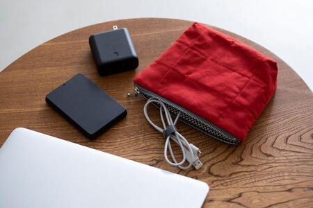 【kiten.kyoto】HANTEN.  Pouch 弁柄（BENGARA）