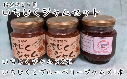 いちじくジャム 2種3本セット 各140g / いちじくジャム ブルーベリージャムジャム いちじく ブルーベリー フルーツジャム 自家栽培 果実 詰め合わせ 食べ比べ パン トースト 贈答 ギフト プ