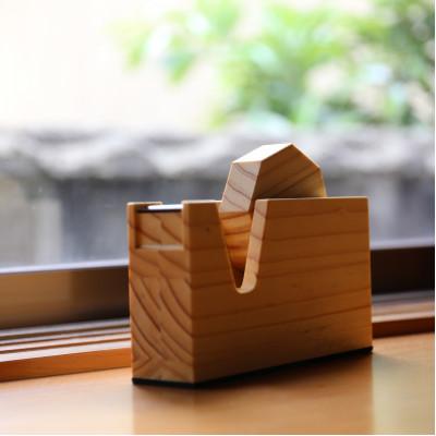 ふるさと納税 酒田市 木製テープカッター　パイン材