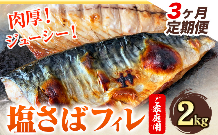 
                  【3ヶ月定期便】ご家庭用 塩さばフィレ 2kg 株式会社魚鶴商店 《お申込み翌月より発送予定》 さば 塩サバ 鯖 定期便 計3回
                