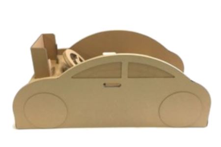 段ボール製 組み立て遊具「キッズドライバー」 ハンドル付き運転席キット フーゲツ/おもちゃ おもちゃ おもちゃ おもちゃ