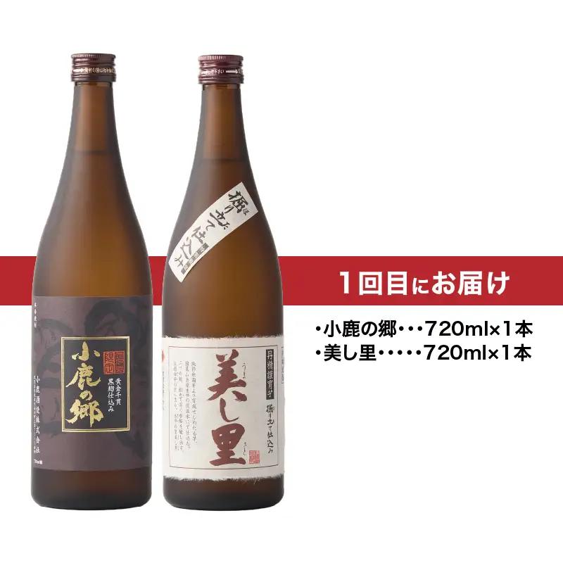 2439  【 全4回 定期便 】【 地元酒屋さんおススメ 】720ml ・ 飲み比べ KN031-T04 酒 焼酎