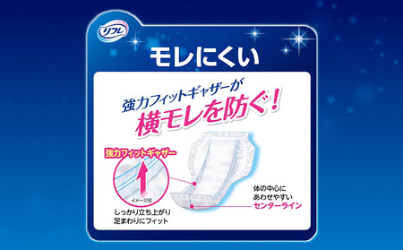 リフレ お肌のことを考えた １枚で一晩中安心パッド ４回吸収 42枚×２パック 