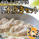 【ふるさと納税】さもんじ謹製・博多水炊きセット（2～3人前） 鍋セット 郷土料理 スープ 国産 鶏肉 コラーゲン.AB293