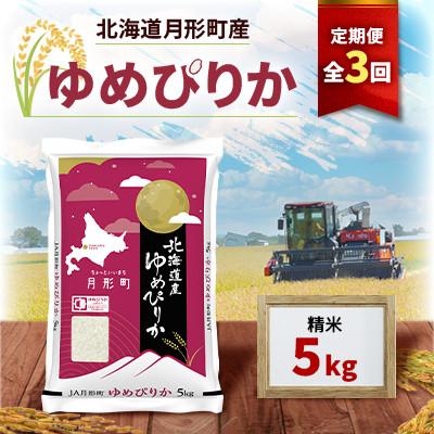 ふるさと納税 月形町 【発送月固定定期便】10月より発送 北海道月形町産ゆめぴりか5kg　特Aランク12年連続獲得全3回