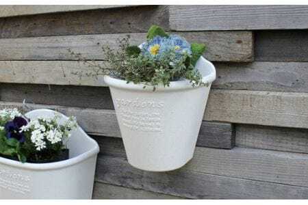 ハンギングポット　2サイズ4点セット(ホワイト)