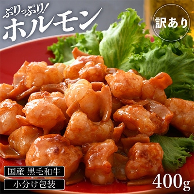 【訳あり】黒毛和牛 ぷりっぷりのホルモン 特製タレ味付き400g(200g×2袋) 小分け包装【配送不可地域：離島】【1318038】