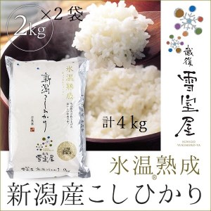 【令和7年産新米予約】 阿賀野産 コシヒカリ 「 雪室米 」4kg（ 雪室氷温熟成 ）10月上旬より順次発送予定新潟県 阿賀野市 米 こめ コメ 白米 精米  1J08027