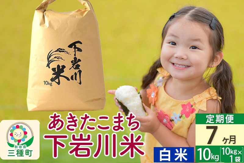 
                  【R8年新米予約】 《7ヶ月定期便》【白米】あきたこまち 10kg 秋田県三種町産 令和8年産 
                