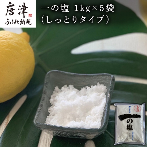 唐津 一の塩 1kg×5袋 (しっとりタイプ) 調味料 料理 しお ソルト 「2022年 令和4年」