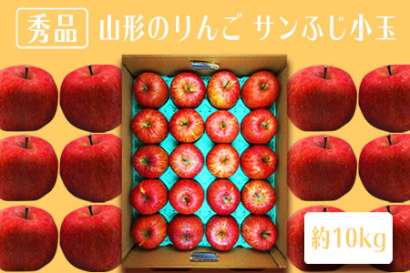 【2026年発送】「秀品」山形のりんご（小玉サンふじ）約10kg_H084(R8)