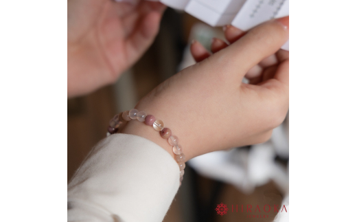 恋縁結びパワーストーンブレスレット女性用(縁結び02)･6mm玉 (20.4cm)