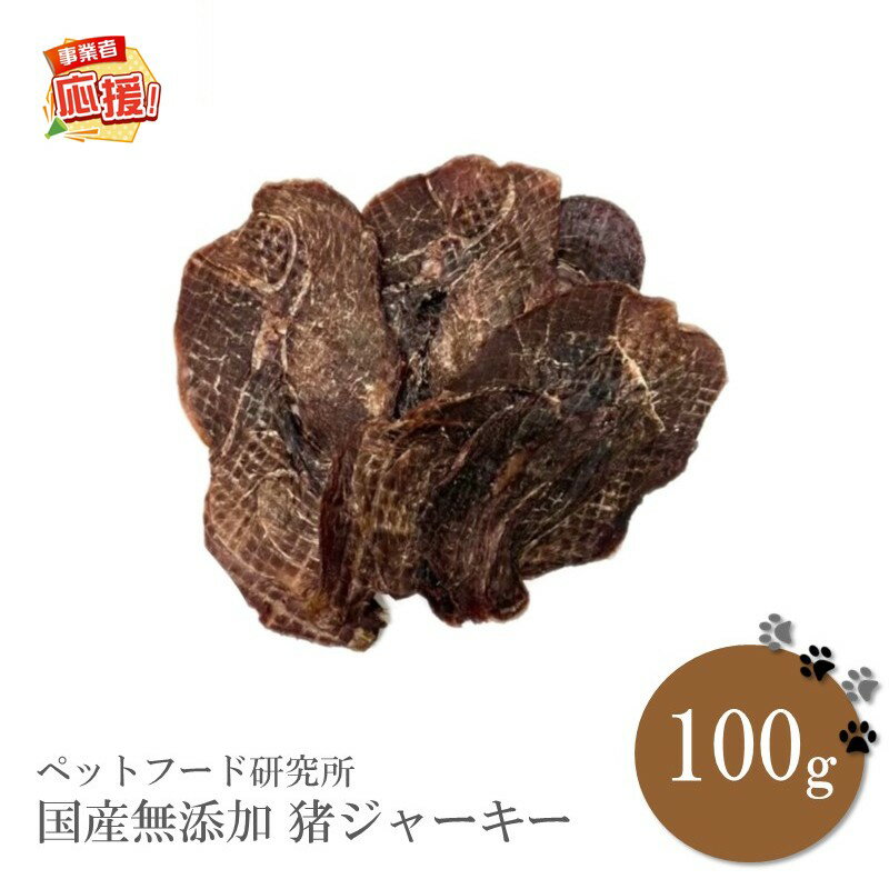 【ふるさと納税】ペットフード研究所 国産無添加 猪ジャーキー100g【ふるさと納税3.0】
