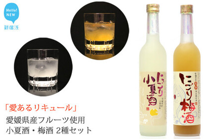 「愛あるリキュール」500ml×2種セット にごり梅酒・にごり小夏酒 愛媛県産フルーツ使用 【愛媛 近藤酒造】