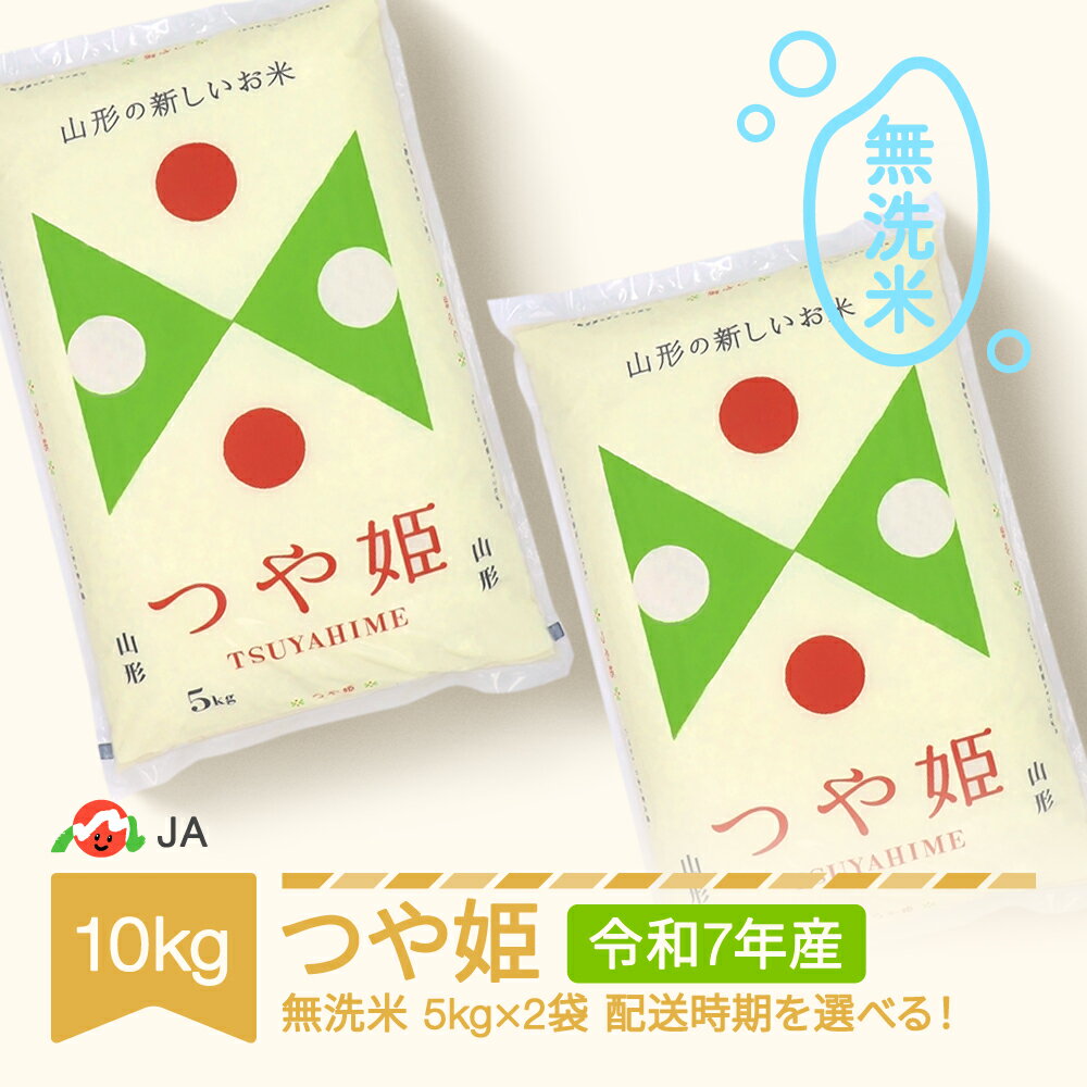 【先行予約】 【ふるさと納税】米 10kg 5kg×2 つや姫 無洗米 令和7年産 2025年産 山形県村山市産 送料無料※沖縄・離島への配送不可
