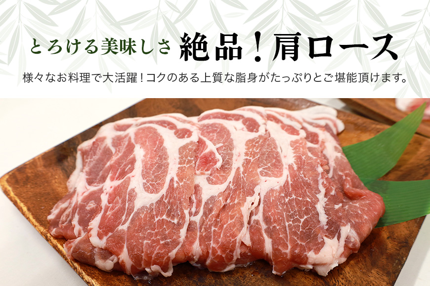 ブランド豚「ばんぶぅ」小分け 豚肩ロース焼肉用 1kg（500g×2パック） 冷凍便 1キロ 大容量 たっぷり 豚肉 豚ロース 豚肩ローススライス肉 焼き肉用 やき肉用 やきにく用 ヤキニク用 薄切り