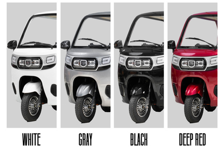 《電動トゥクトゥク》VIVEL (EV TRIKE) 3人乗り Li2000 ライトグレー 航続100km｜ビベルトライク 電気トライク EVトゥクトゥク 電動乗り物 電動自動車 電気バイク [055