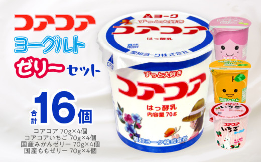 愛知ヨーク　コアコアヨーグルト＆国産ゼリーセット　16個入［108A04］