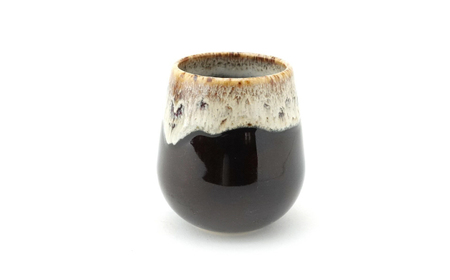 【波佐見焼】Folk Design 片口酒器・盃 飴茶白唐津流し 2点セット【玉有】[IE58]