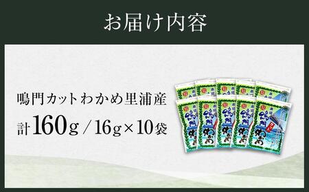【徳島県認証マーク付】鳴門カットわかめ里浦産16g×10