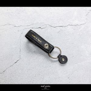 maf pinto (マフ ピント)ストラップ キーリング キーホルダー キーケース ブラック ADRIA LINE レザー 本革 日本製