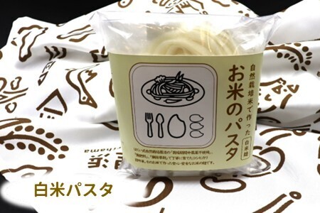 自然栽培こしひかり 羽咋米を使った米粉のパスタ麺【白米麺×2、玄米麺×2】 