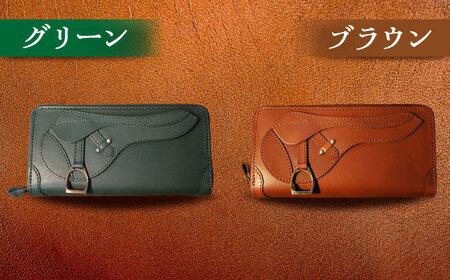 【選べるカラー】鞍型 ラウンドファスナー ロングウォレット BIAU079 長財布 レザー