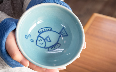 ペットフードボウルと水入れセット　猫用　松岡窯陶芸教室
