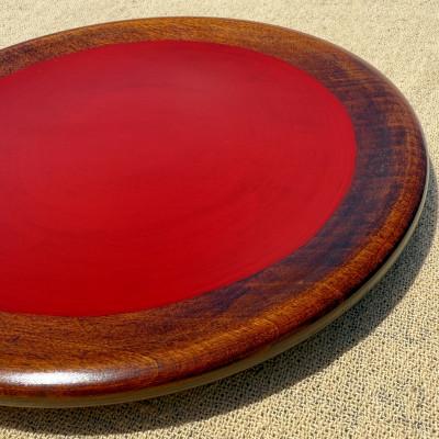 ふるさと納税 香川県 【香川漆器】27cmグルメ皿　底朱 |  | 01