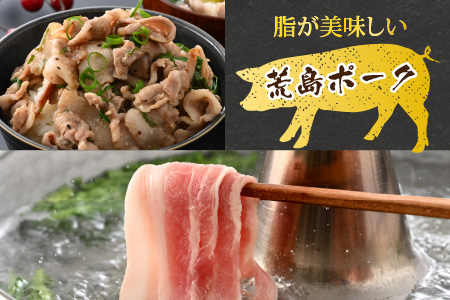 【お試しセット】【福井のブランド豚肉】荒島ポーク バラしゃぶしゃぶ用 340g[A-054013]